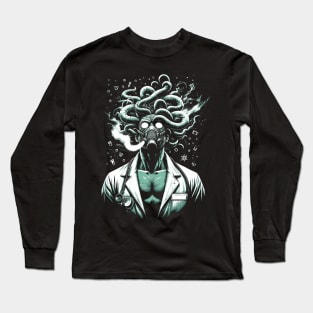 Male Gorgon Steam Punk Doctor Scientist Alchemist Experiment Long Sleeve T-Shirt